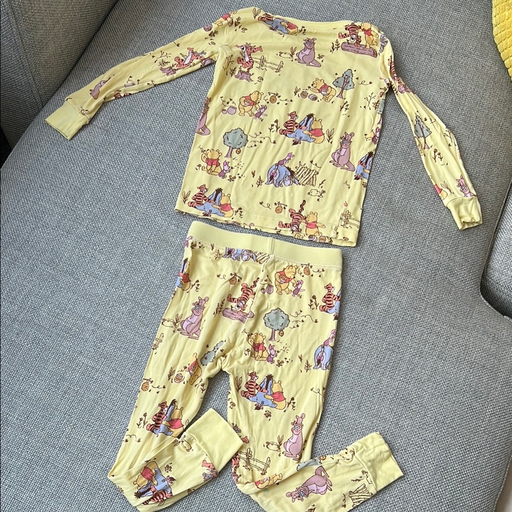 Little Sleepies Yellow Pajama Set with Floral Design - Picture 4 of 4
